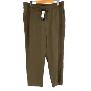 Banana Republic Jogger Pants Womens Large Green Comfort Lightweight Travel
